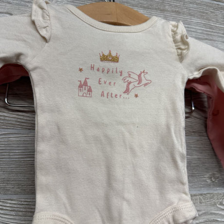 2 LS Bodysuit Castles, Unicorns & Leggings NB